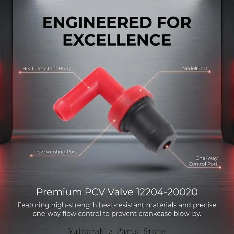 Way Crankcase Check Valves For Vehicle Repair Use, Press Fit Replacement with Upper Hose Port and Straight