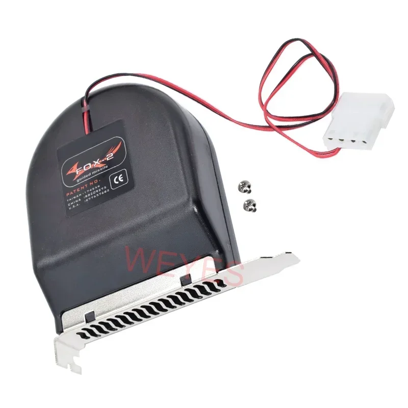FOX-2 System Blower DC12V 2pin for Computer Chassis Cooling Fan PCI Slot Bit Fan Cooler Long Life Bearing Design High Air Flow