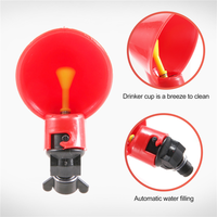 ABYN-24Pcs Feed Automatic Bird Coop Poultry Chicken Fowl Drinker Water Drinking Cups Livestock Drinking Cup Poultry Tools