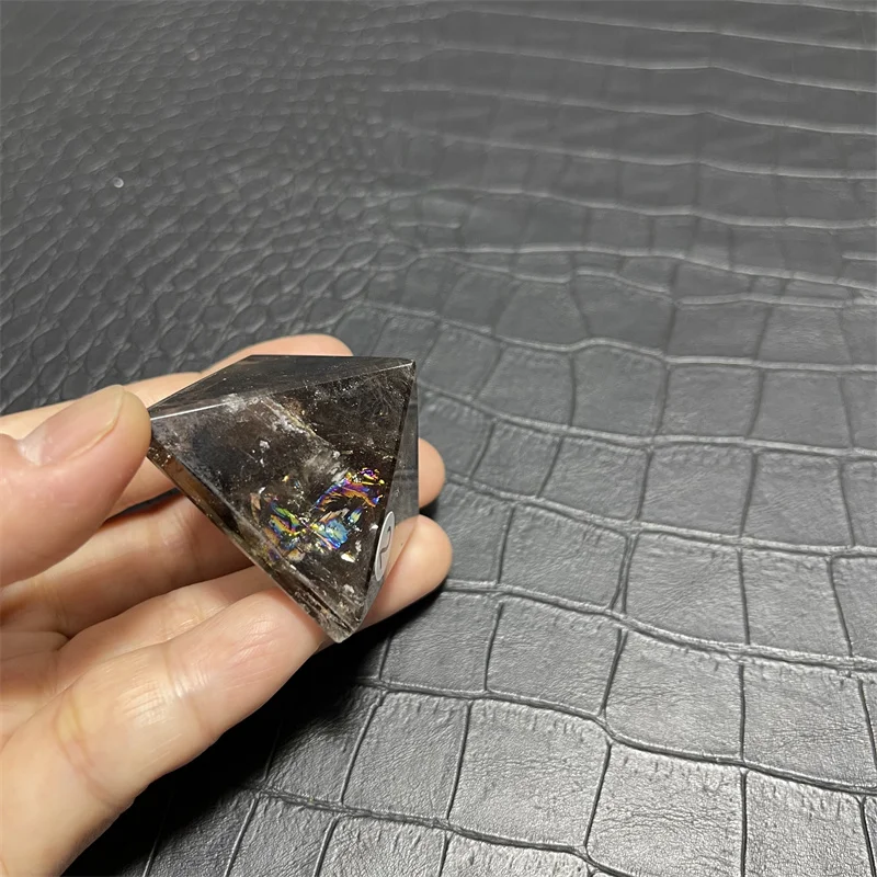 Natural Crystal Smoky Quartz Pyramid Quartz Healing Stone Chakra Reiki Crystal Point Tower Home Decor Meditation Ore Mineral