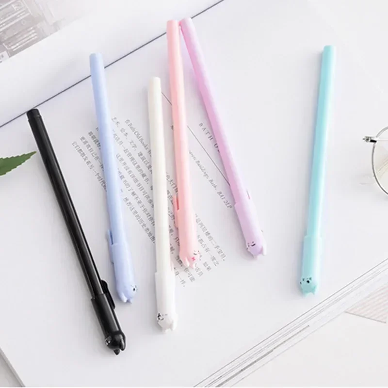 Do Re Mi Music Kawaii Cat Gel Pen Set Multi Color Musical Note Designer Decoration Pencil School Office Stationery Gifts Random