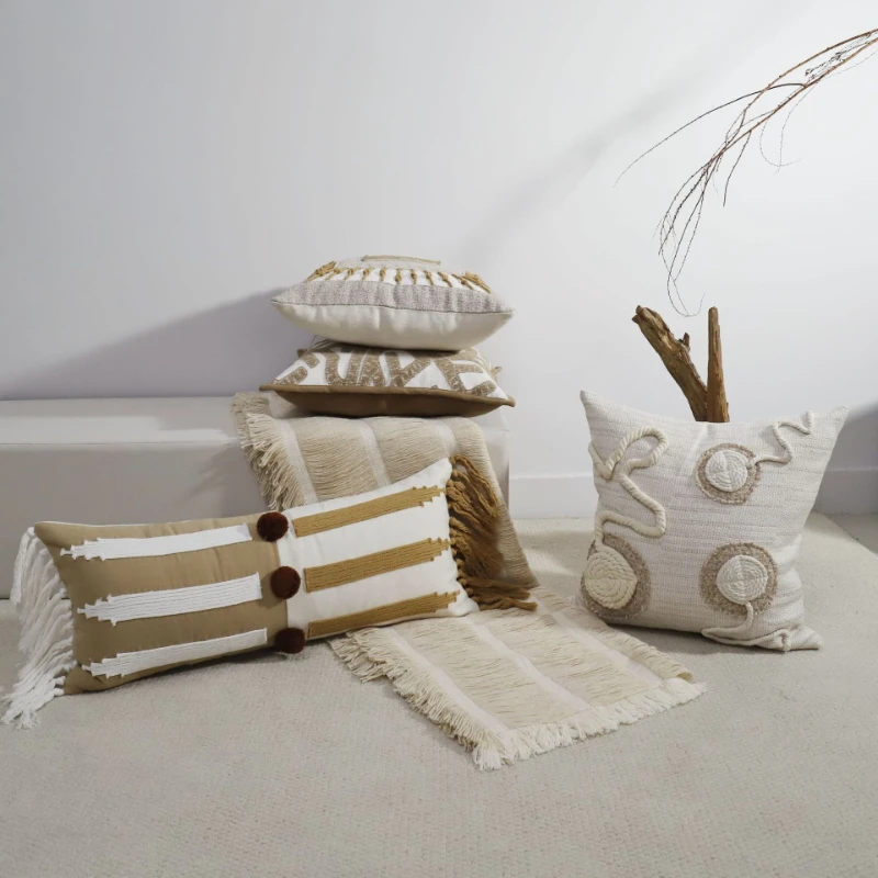 30X70/45X45CM Ethnic Throw Pillow Cover Luxury Circle Velvet Stamping Waist Cushion Cover Decor Home Decorative Pillowcase
