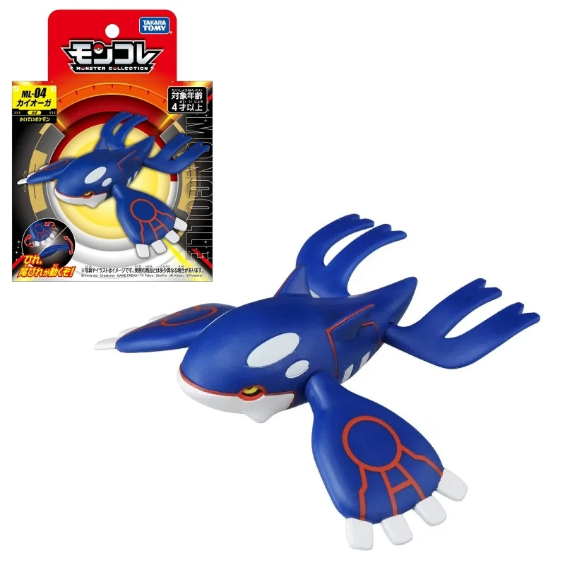 TOMY-figura de Pokémon Kyogre, modelo de la serie ML, Rayquaza, Groudon, muñeco de juguete Kawaii para niños, regalo de cumpleaños para novio, periféricos de juego