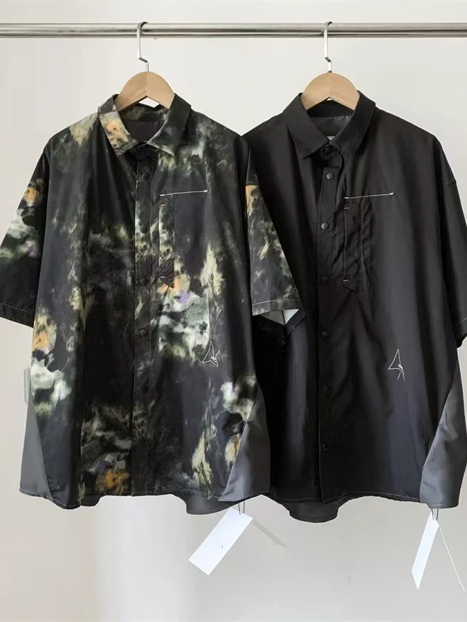 

Outdoor Functional Short Sleeve Shirt Dyed Shirt Patchwork 3D Tailoring Multiple Pockets Hiking Wander Mountain Series