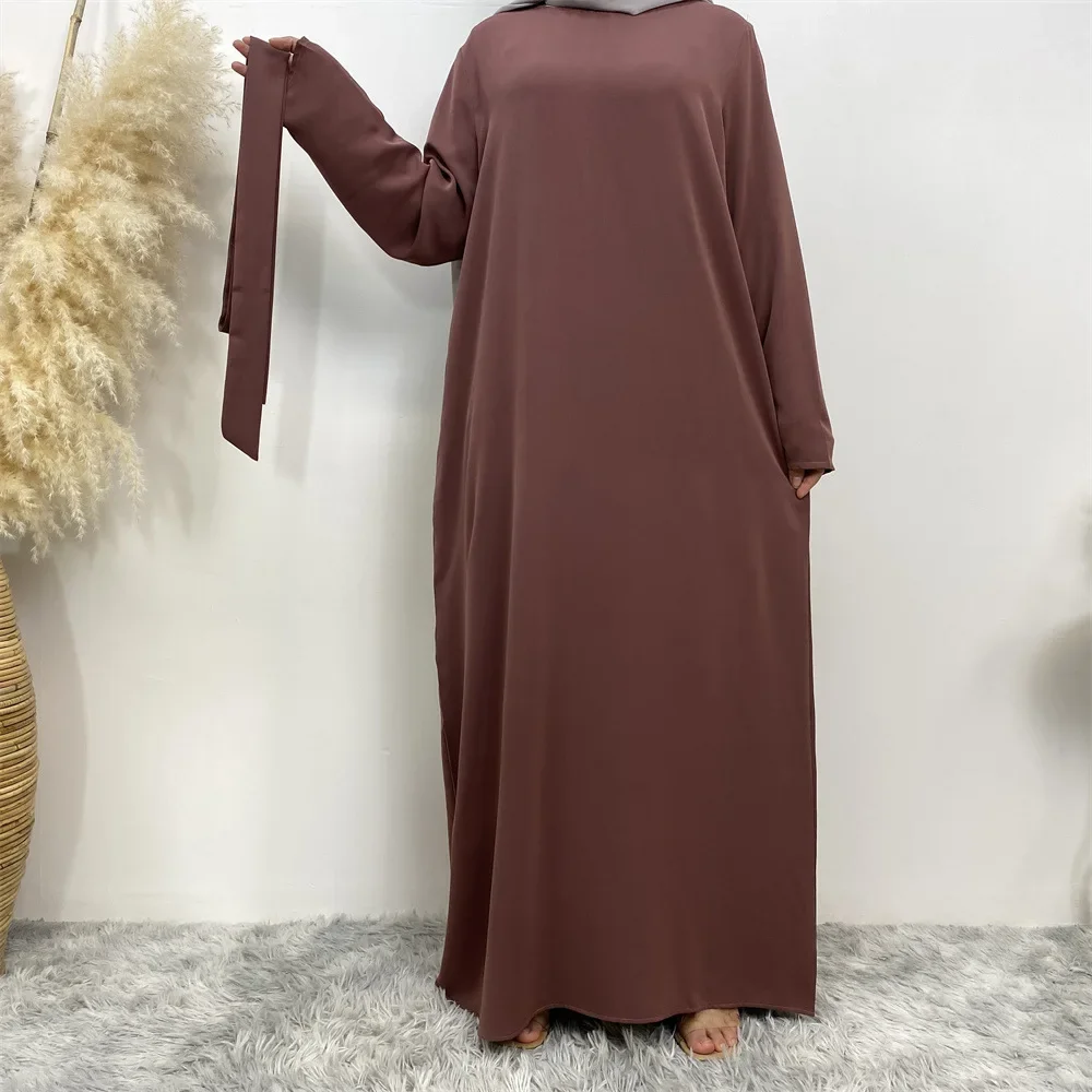 عباية رمضان للنساء المسلمات رداء ماكسي متواضع فستان عيد ملابس إسلامية قفطان ثوب دبي تركيا قفطان نسائي Musulmane Vestidos