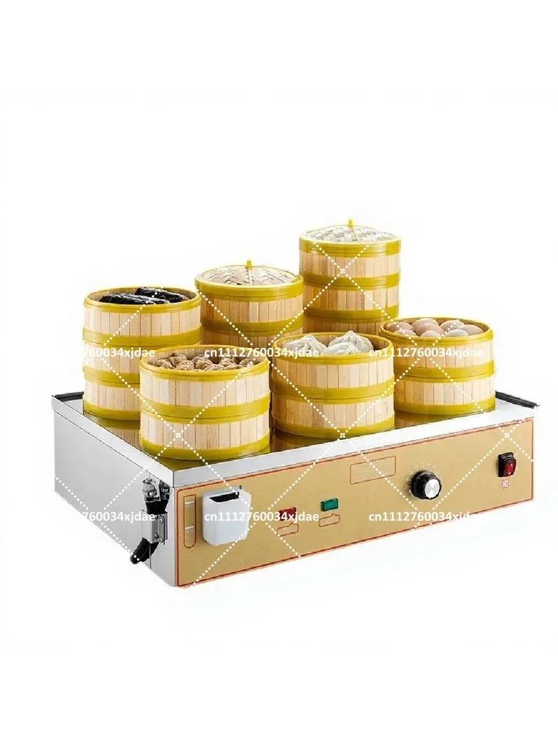 Commercial Electric Steam Cabinet 42L for Buns Dumplings Baozi, 3 Trays Fast Heating Auto Timer