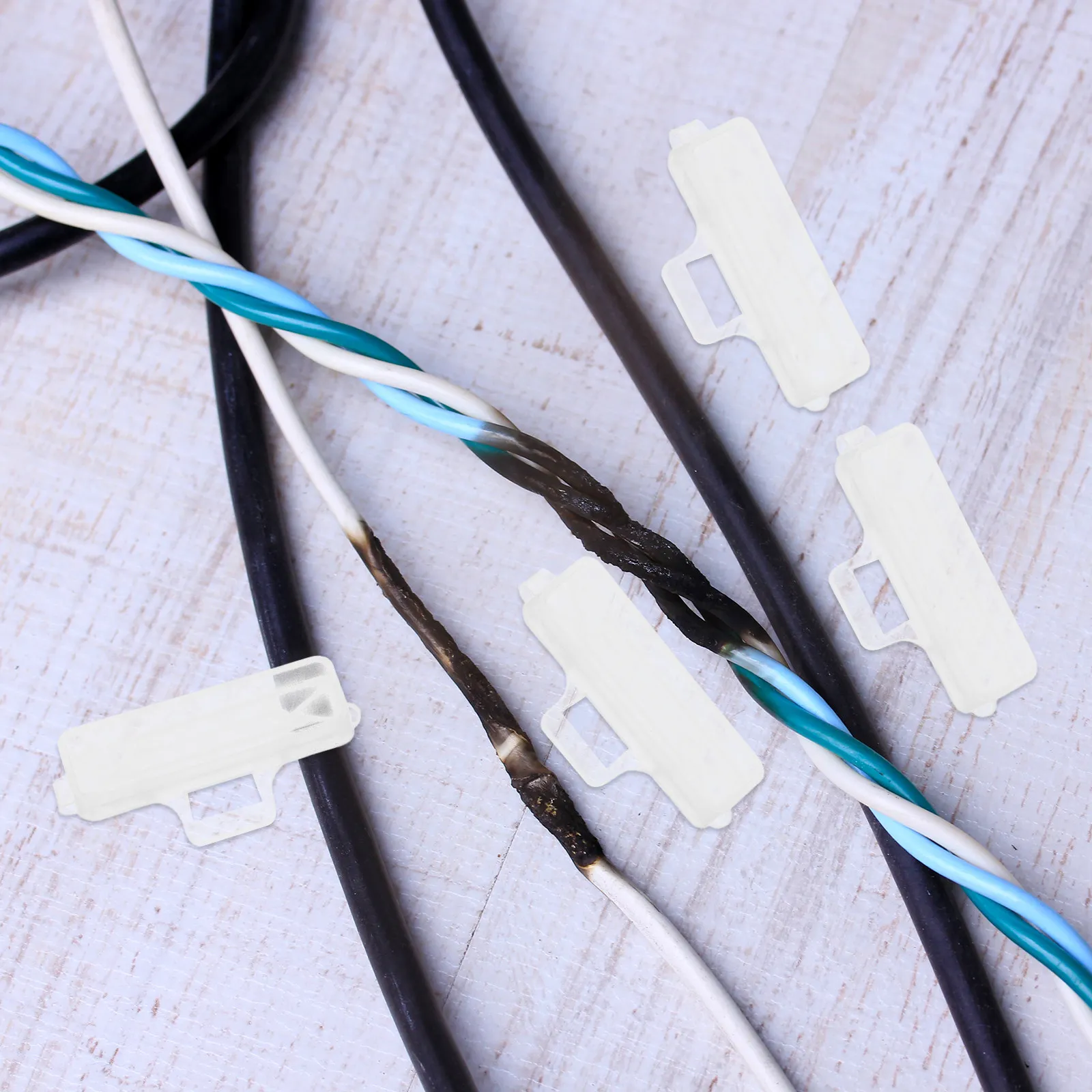 

1Set Waterproof Transparent Plastic Cable Label Box for Outdoor Indoor Wire Tags Cord Management Electrical Identification Zip