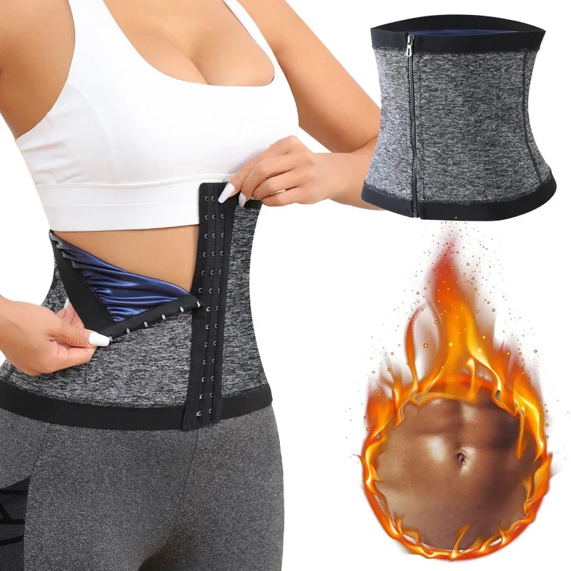 Sauna Sweat Shaper Belt Thermo Tummy Control Shapewear Slimming Girdle Workout Waist Trainer Corset Gym Abdomen Fat Burning