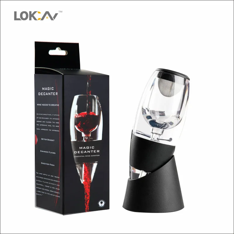 Portable Red Wine Decanter Aerator Bernoulli Air Magic Aerator Red White Wine Whisky Quick Decanter Equipment Bar Accessories