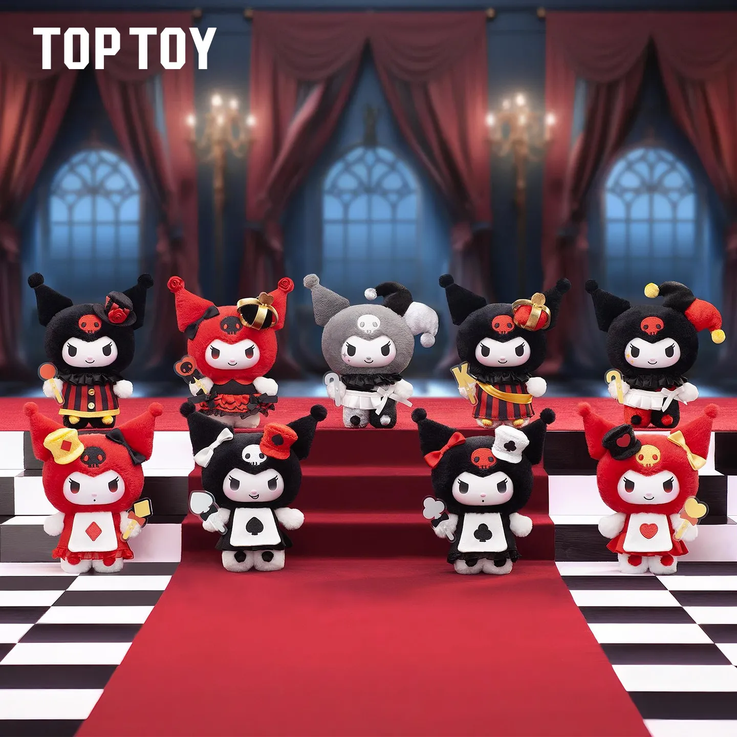 

TOPTOY KUROMI POKER KINGDOM Series Vinyl Plush Blind Box Doll Toys Mystery Box Desktop Ornaments Collection Anime Action Figure
