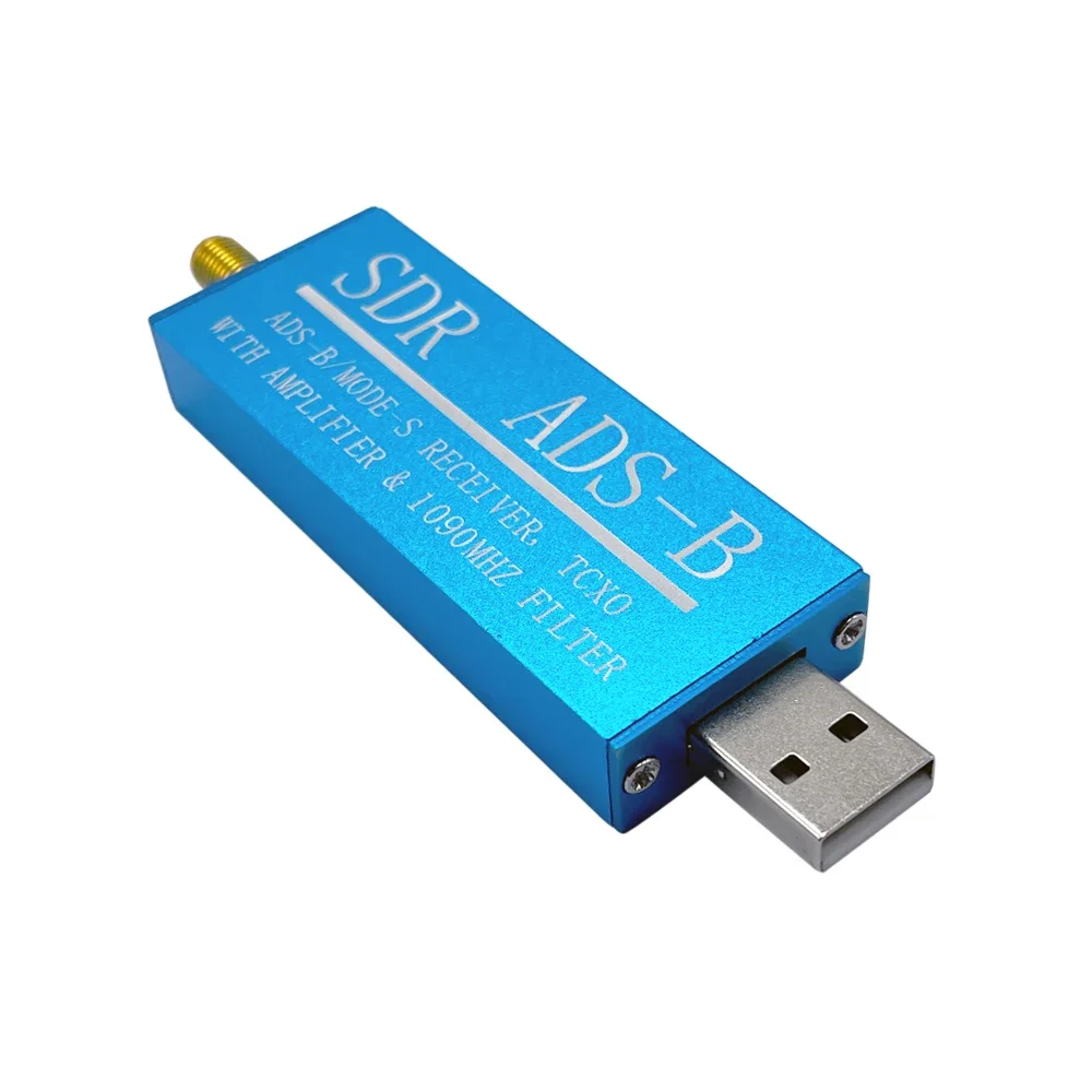 Avionics Ads-b Sdr com Adaptador 05 Ppm w Amp 1090mhz Sinal de Aviação Rtl2832u R860 Tcxo Receptor Adsb