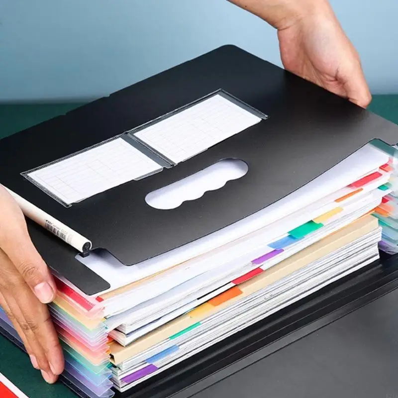 Document Bag File Folder Filing Box 13/25 Pockets Accordions Bag File Bag