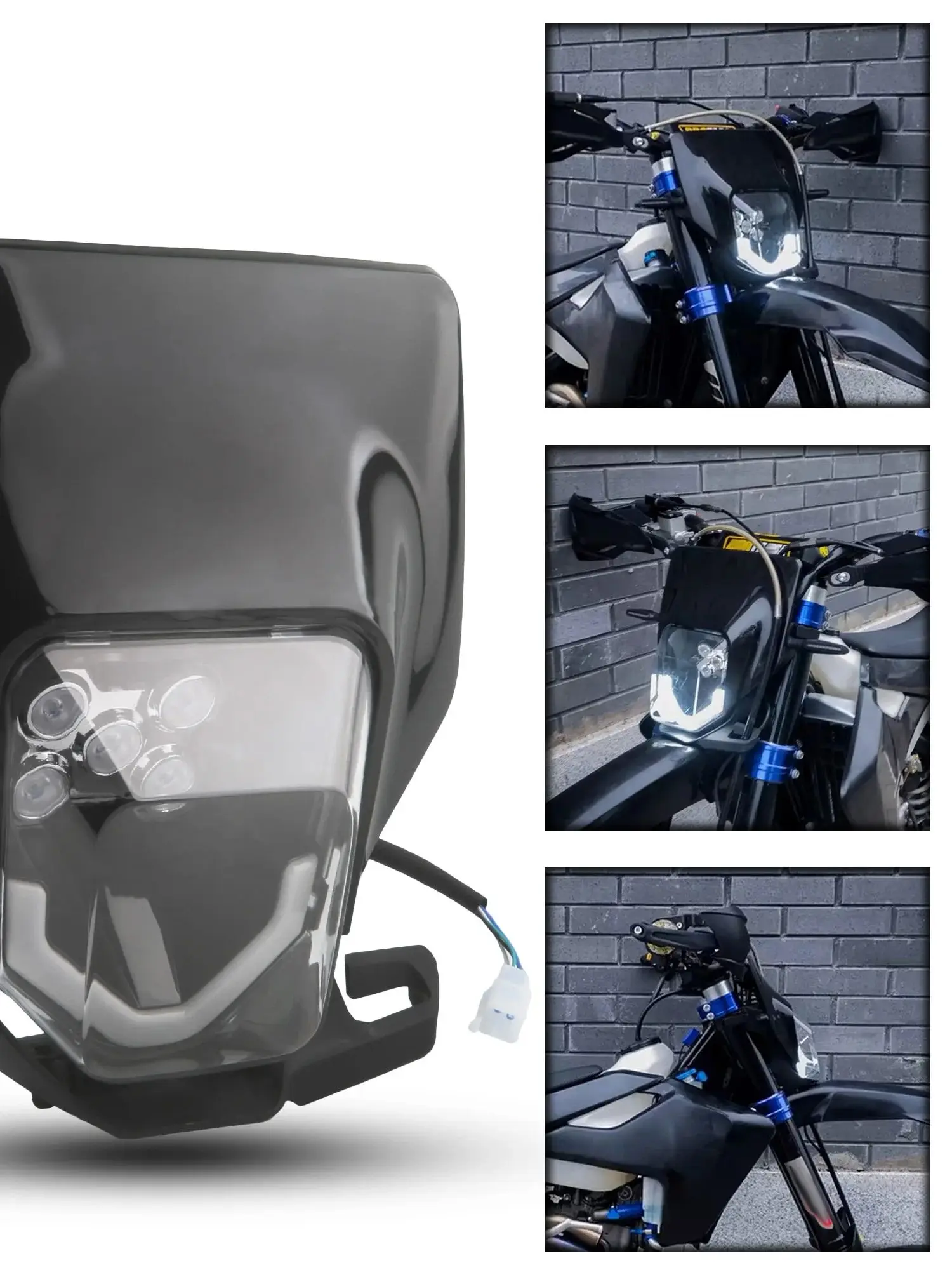 AliExpress ProfesMotor Motorcycle Headlight LED Plate For Husqvarna TE TC FE FC 150 200 250 300 350 400 450 500 Motocross Accessories Dirt Bike Parts