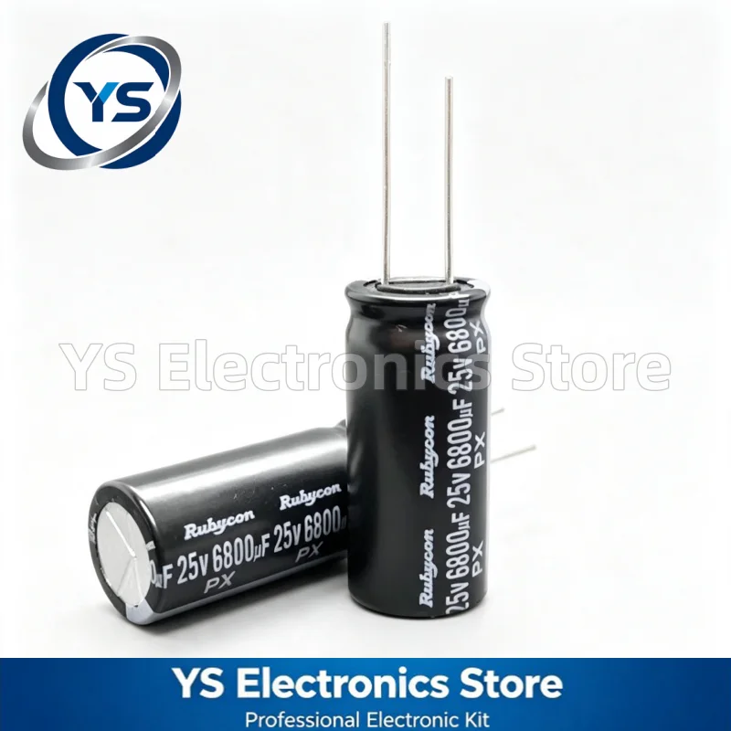 Rubycon PX Series 25V6800UF 16x35.5mm 25PX6800MEFCGC16X35.5 6800UF25V 25V 6800UF Electrolytic Capacitor Brand New Original 20%