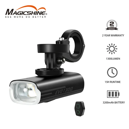 Imagen 1 del producto Magicshine-faros delanteros EVO 1300 para bicicleta, luces montadas al revés, 1300 lúmenes, con Control remoto, tipo C