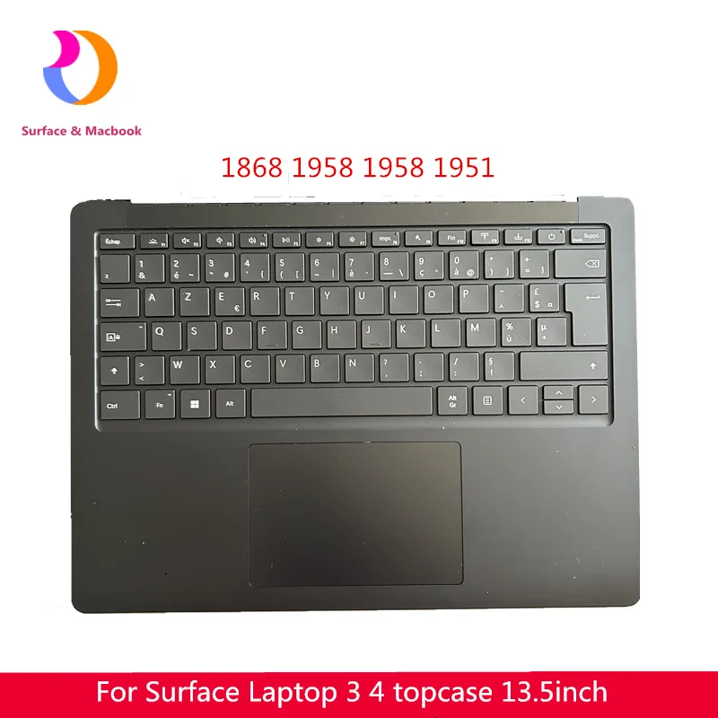 لوحة المفاتيح العلوية للكمبيوتر المحمول السطحي 3 4 5 مجموعة لوحة المفاتيح أسود 13.5 بوصة 15 بوصة FR تخطيط 1867 1868 1950