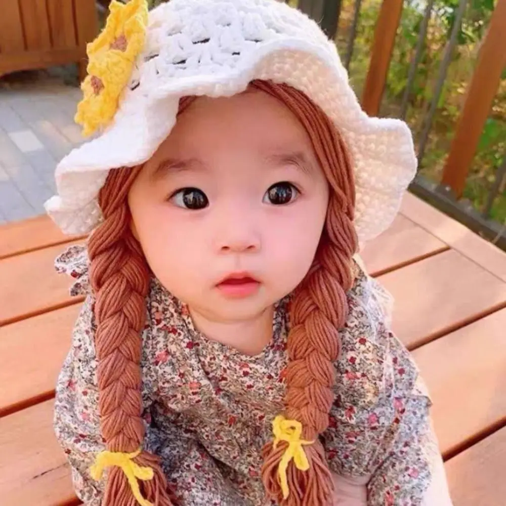 

Pink Bow Wool Cap Handmade Knitted With Plaits Handmade Braided Earflap Braided Design Girls Style Photoshoot Wool Cap