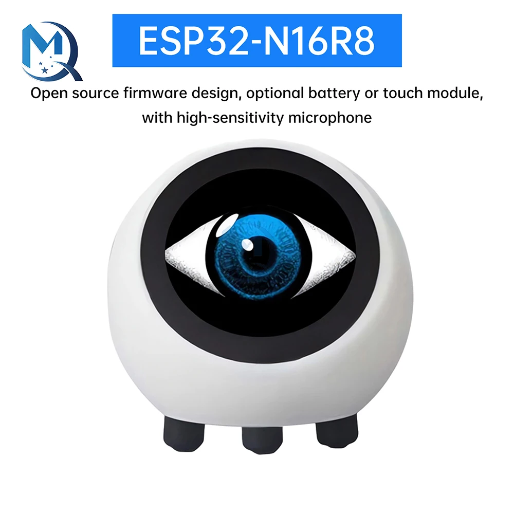 

ESP32-S3 1,28-дюймовый экран AI DeepSeek, искусственный интеллект, речевой робот ESP32-N16R8, макетная плата Type-C
