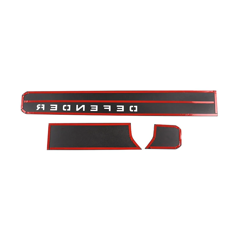 Aluminum alloy Car Front Dashboard Defender Wordmark Decorative Panel For Land Rover Defender 90 110 2020-2024 Car Accessories