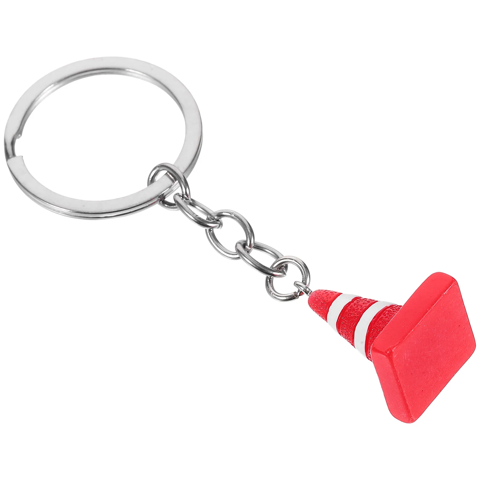 Mini Traffic Police Cone Keychain Unique Hanging Decor Mens Backpack for Wallet Pendant Toy Room Small Cute