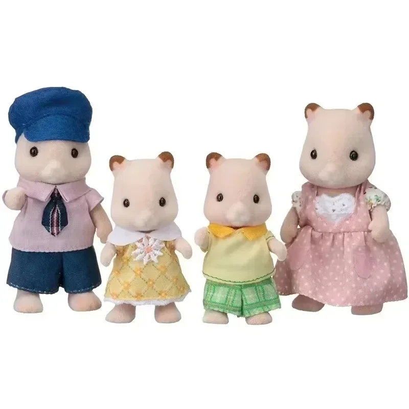 Original Sylvanian Families Keychain Clothes Sorpresa Furniture Chihuahua Figures Houes Accesorios Family Toy Hamster Family
