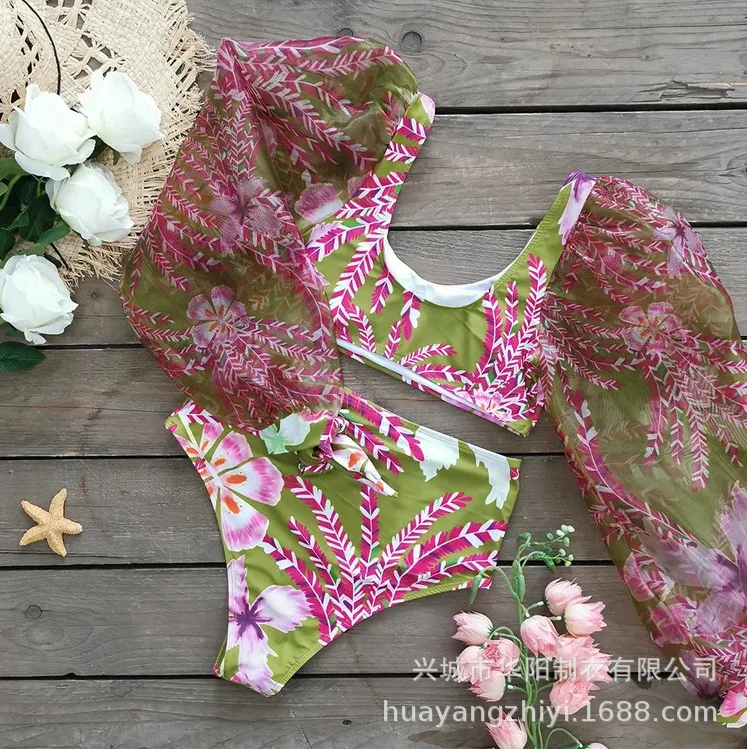 Bathing Suit Women Bikini Split Swimsuit Direct Print Bikini