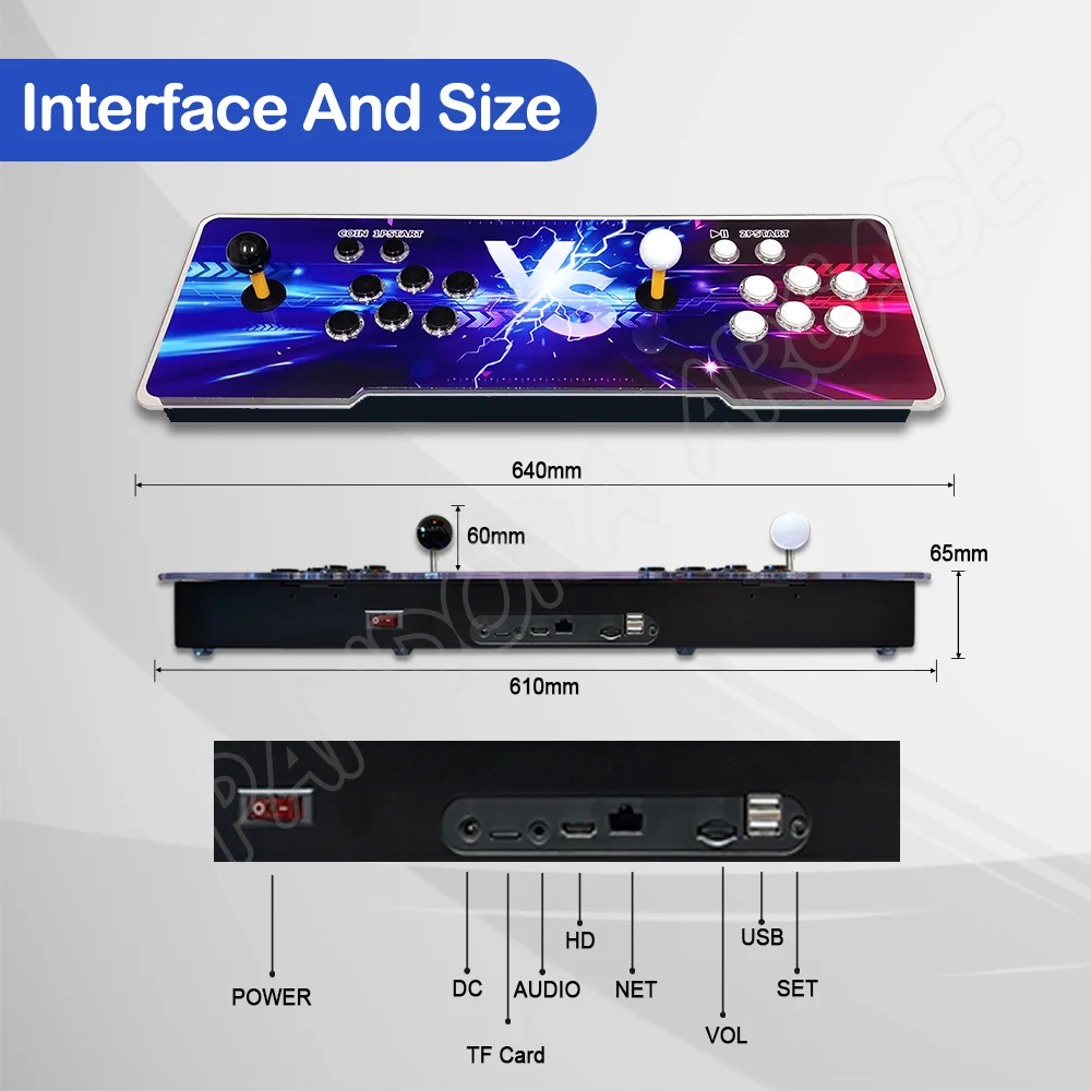 3D WiFi For Pandora Saga EX2 Box 10888 Retro Arcade Game Consol