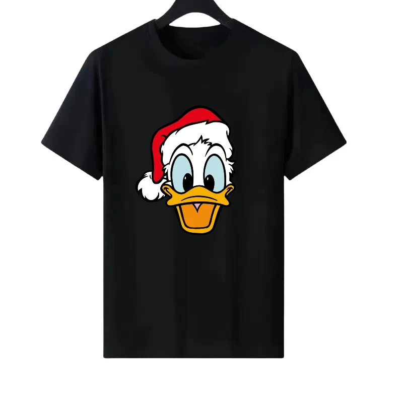 

Disney Donald Duck Pattern Woman Cartoon Sporty Fashion Parent-child Clothing Ladies Cheap Short Sleeves T-Shirt Men Sweatshirts