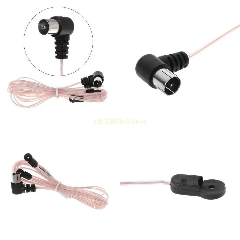 T 안테나 75 OHM 라디오 쌍극자 수컷 플러그 와이어 케이블을위한 E56B FM 실내 FM R