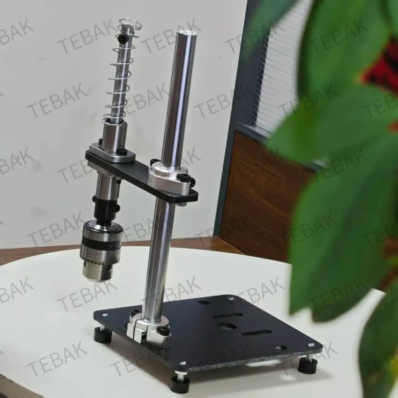 Small Desktop Manual Tapping Machine Adjustable Vertical Tapper T Handle Tap Holder Wrench B12 1.5 10MM Chuck