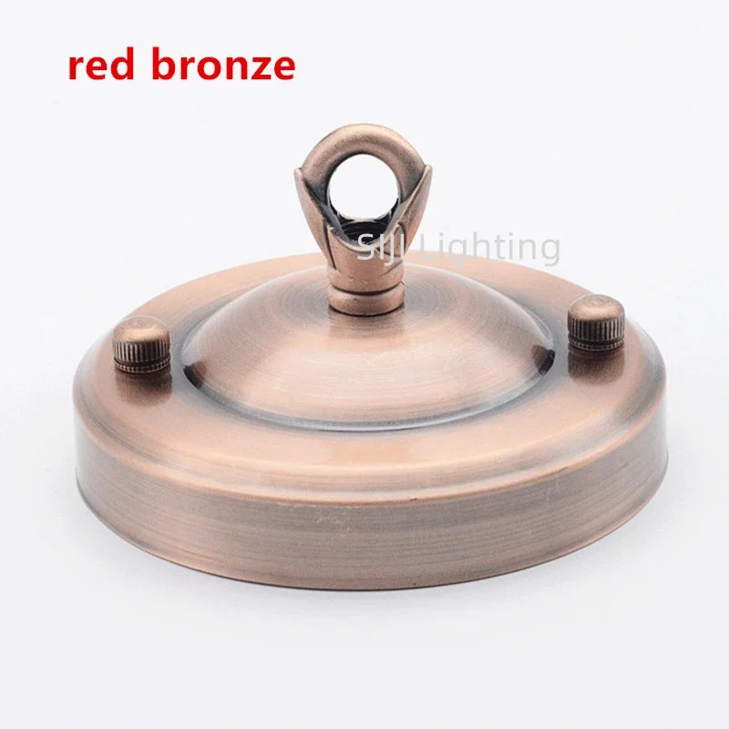 110mm Iron Ceiling Rose Metal Ceiling Plate Hardware Ceiling Canopy Closed Hook Closed Ring Iron Lamp Base For Pendant Light DIY