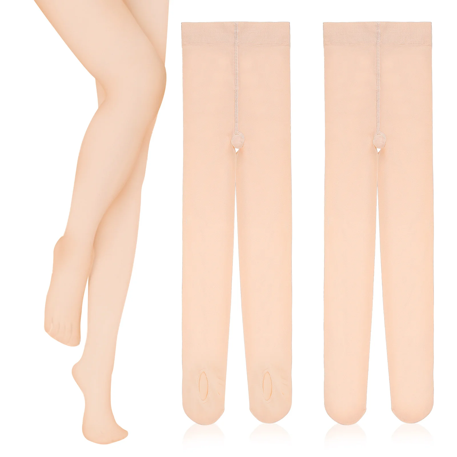 

2 Pairs 90D Velvet Dance Socks Women Ballet Tights Thin Soft L Leggings Stockings Gymnastics Convertible Pantyhose