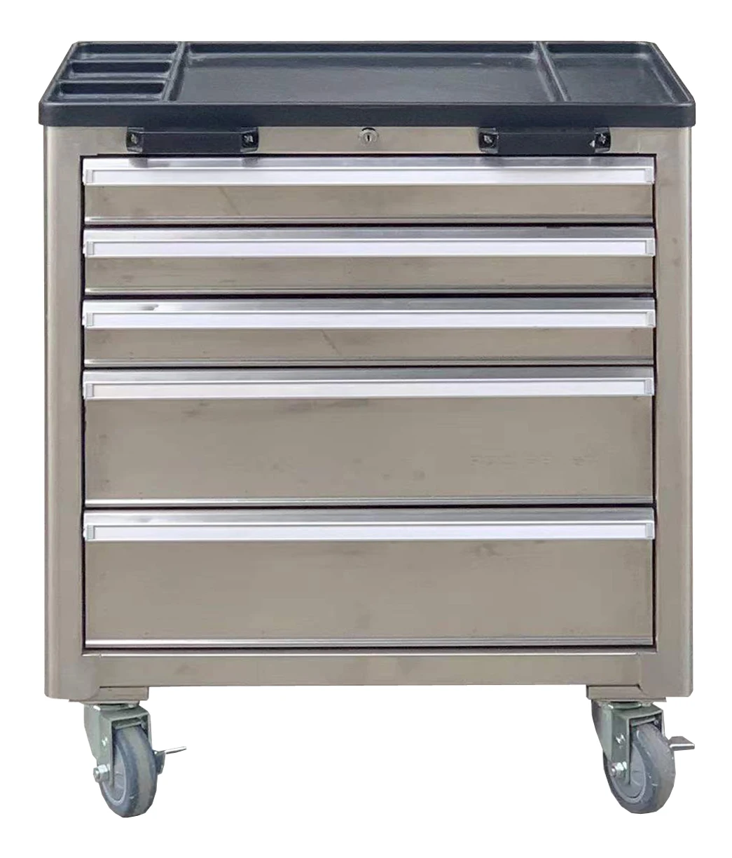 

Rockben Wholesale Stainless Steel Tool Trolley Box Roller Drawer Rolling Metal Drawer Mobile Cabinet