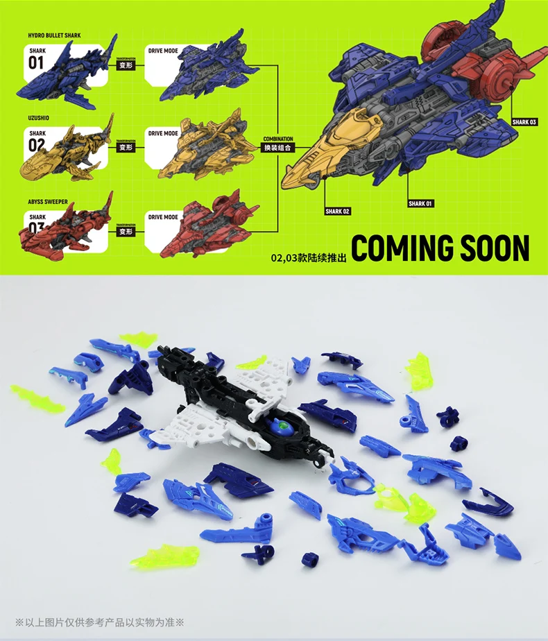 BEASTBOX Detachable Assembly Model Infinite Beast Drive High Pressure Water Bullet Shark Transformation Toy Action Figure Toys