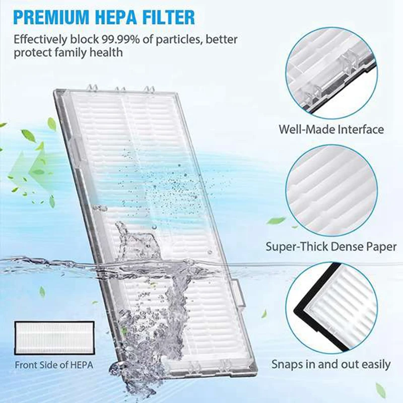 Для Roborock S8/S8 Plus/S8 Pro Ultra аксессуары, роликовая основная боковая щетка, фильтр Hepa, швабра, тканевый мешок для пыли