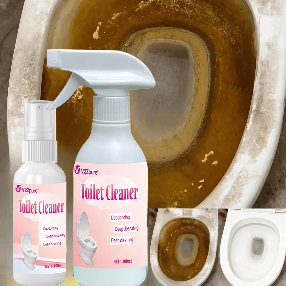Bathroom Descaling Spray Powerful Remove Stubborn Stains Shower Head Rust Removal Bathtubs Dirt Cleaning Toilet Cleaner Spray