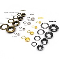 100 sets 2.5mm 3mm 4mm 5mm 6mm 8mm 10mm 12mm Leather Bag Shoes Belt Cap Clothes Eyelet With Washer Grommet Ring Air Hole Rivet
