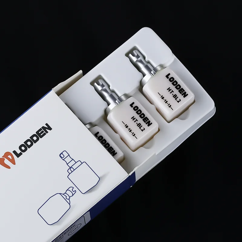

5 pieces/box. Dental lithium disilicate ceramic blocks, 18*15*13mm, C14 HT/LT/MO, suitable for dental prosthesis fabrication