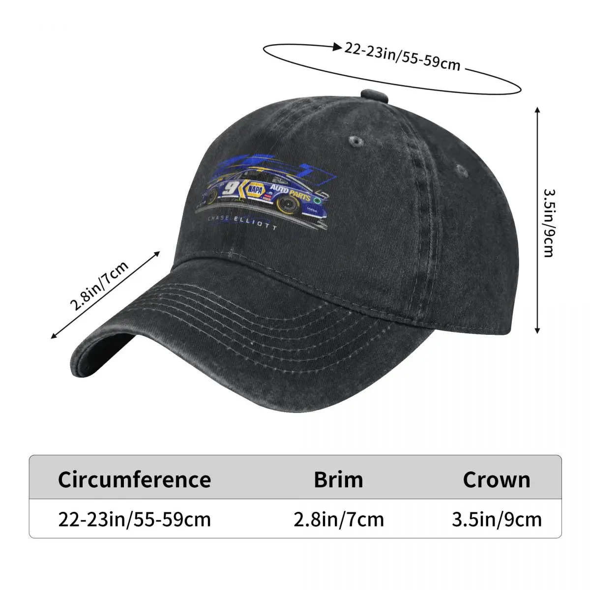 Chase Elliott 2024 NASCAR Cup Series ZL1 Baseball Cap Streetwear Big Size Hat Golf Cap Funny hats Men's Hats Women's