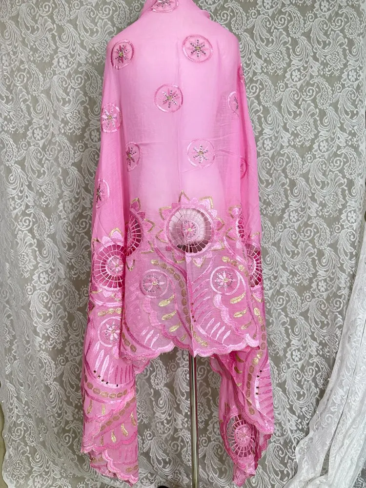 2026 Neuer Afrikanischer Islamischer Damen-Schal Modischer Pashmina-Turban Gebetstuch 100% Baumwolle Bestickter Schal Muslimischer Party-Hijab für Damen – Detail 28