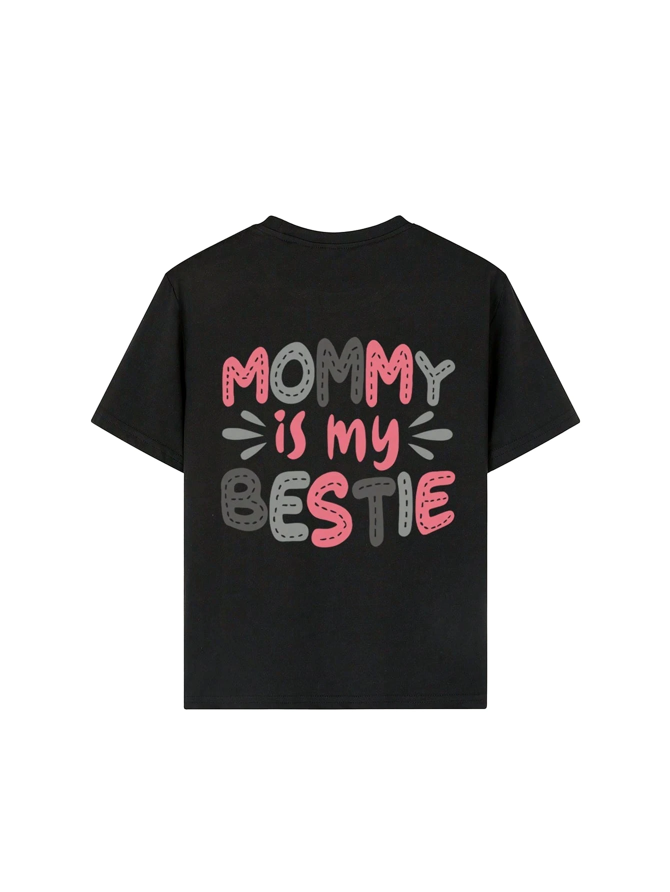 Tween Girl عارضة متعة طباعة طاقم الرقبة قصيرة الأكمام تي شيرت الصيف أعلى قصيرة الأكمام جولة الرقبة عارضة أعلى ملابس الأطفال #4