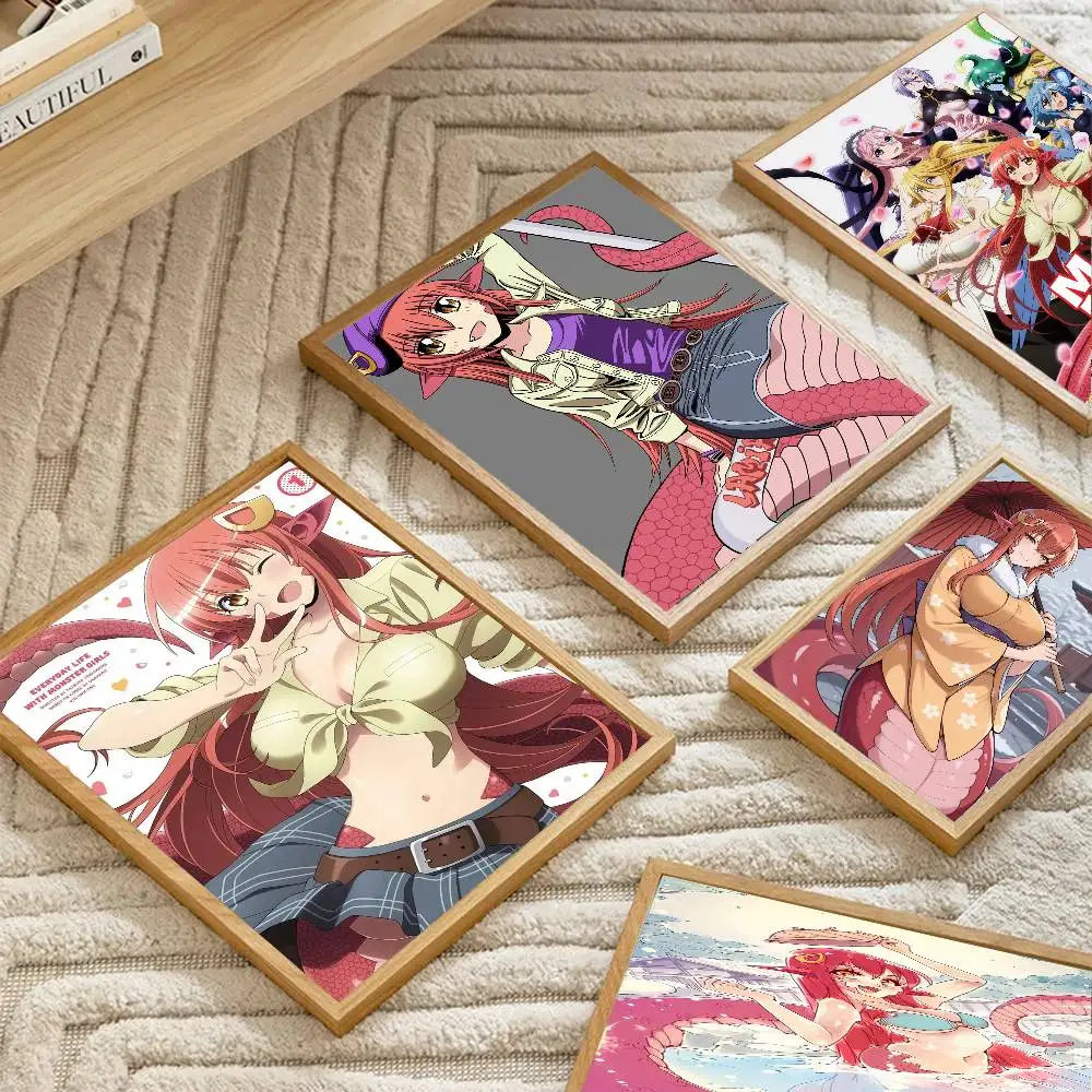 Anime M-Monster Musume Poster Art Sticky Wall Waterproof Home Living Room Bedroom Bar Aesthetic Decoration