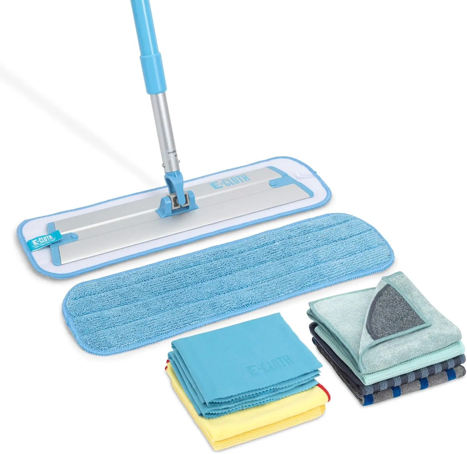 10-pc Home  Combo Set, Microfiber  Supplies includes Reusable Microfiber Cleaning Cloth and Mop for Floor