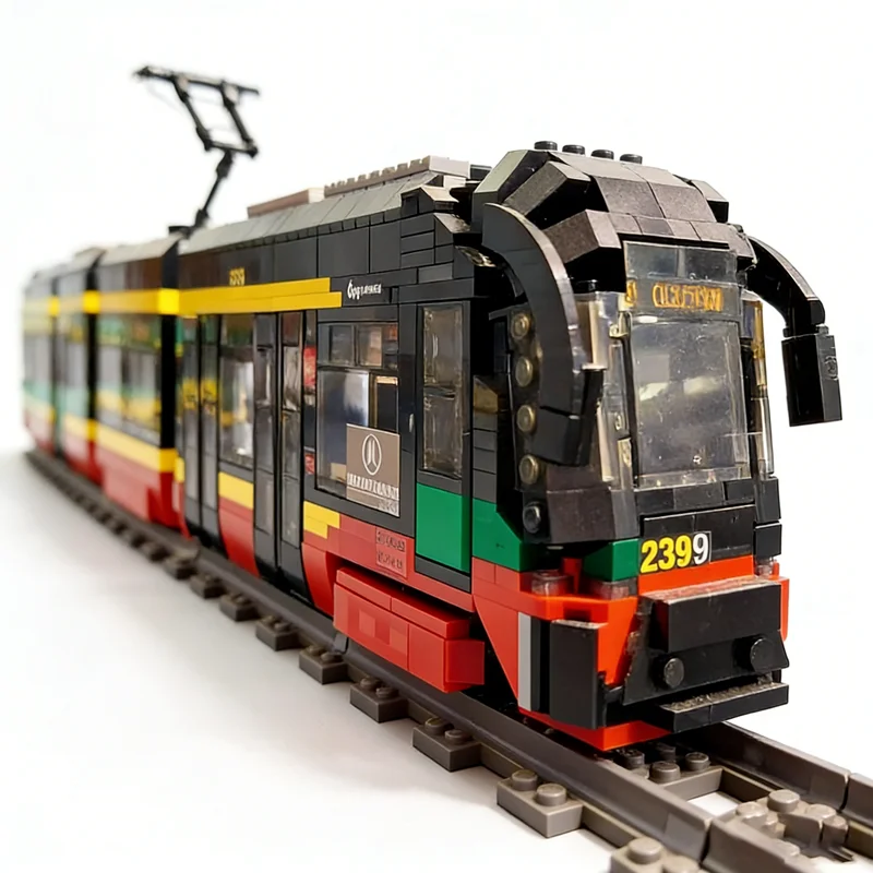 2556pcs MOC Creator Designer Sets Moderus Gamma LF AC Tram Motorized Model Building Blocks Construction Toy Christmas Gift