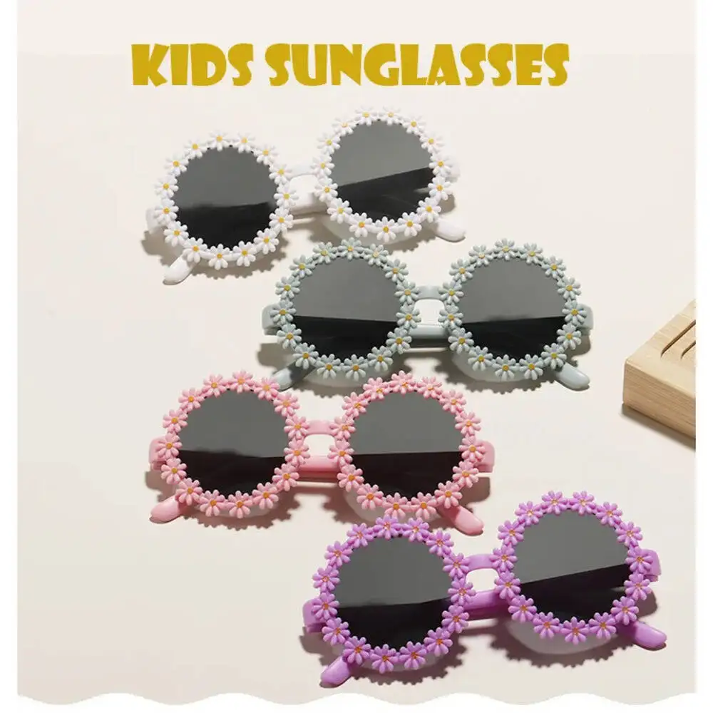 2026 Neue Kinder-Sonnenbrille mit Niedlichem Cartoon-Blumen-Design für Jungen und Mädchen UV375 Sonnenschutz