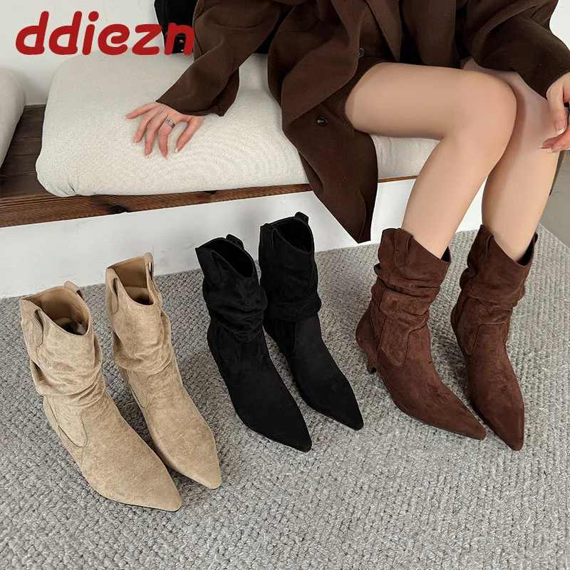 bottines-chelsea-plissees-a-la-mode-pour-femmes-chaussures-fines-a-talons-bas-bout-pointu-bottes-courtes-a-enfiler