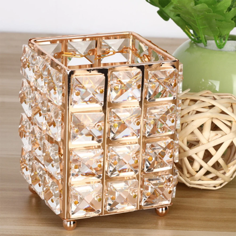 

Storage Container for Crystal Pen Holder Office Desk Decor Makeup