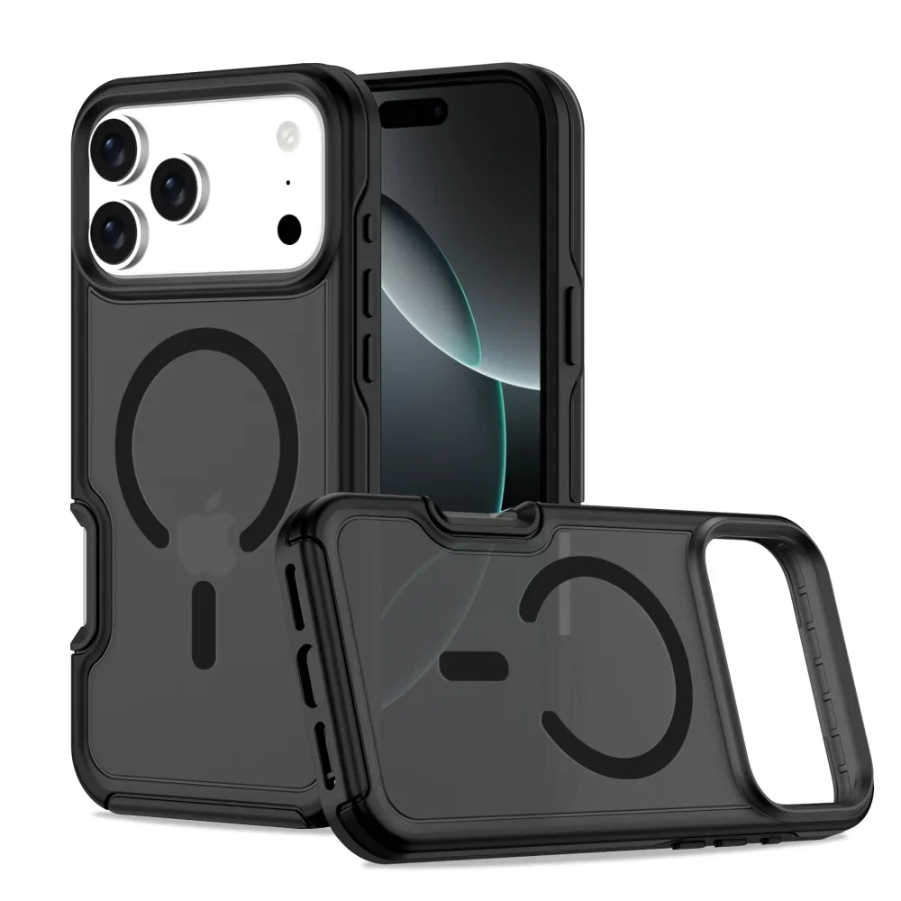 

3in1 Heavy Duty Otter Armor Box Defender XT Clear Magnetic Case for IPhone 17 Pro Max Air Transparent Shockproof Bumper Cover