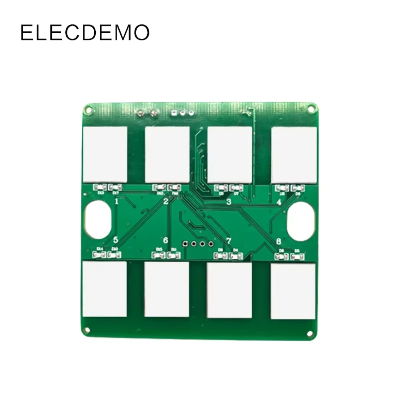 Kapazitives Schlüsselmodul mit Relais, Acht-Wege-Touch-Schalter, selbstsichernd, ineinandergreifend, Zoll, zweifarbige LED