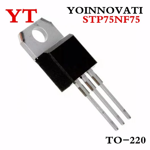 10PCS STP75NF75  P75NF75 MOSFET N-CH 75V 80A TO-220